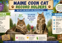 World Record Largest Maine Coon Cat: Stewie’s 48.5-Inch Record and Barivel’s 2018 Living Title World Record Largest Maine Coon Cat